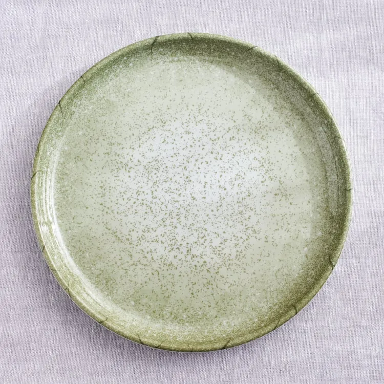 Meadows Reactive Moss Tile Melamine Dinner Plate 25.5cm
